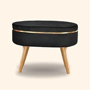 UniDreWrd Living Room Pouffes Bench Sitting Stool Wooden Mudda Ottoman ...