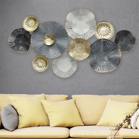 Holmes Jewel Toned circular discs Metal Wall Art Panel