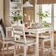 HAUGA / HAUGA table and 4 chairs, white/white, 118x74 cm (461/2x291/8 ...