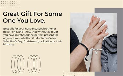 Fashion Frill Couple Bracelets Black & White Onyx Stretchable Wrist ...