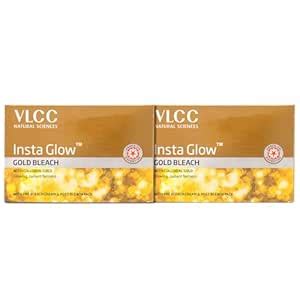 VLCC Insta Glow Gold Bleach - 60g X 2 ( Pack of 2 ) | With Colloidal ...