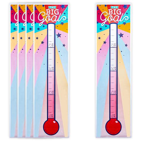 Buy Goal Setting Thermometer Incentive Charts for Kids, Classrooms (17 ...