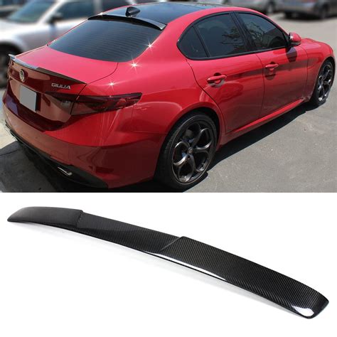 V Style Carbon Fiber Rear Window Roof Spoiler Compatible For 2017 ...