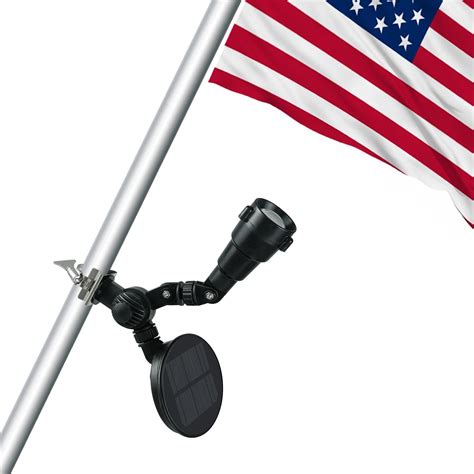 Amazon.com: Solar Flag Pole Light, Flag Pole Light Solar Powered ...