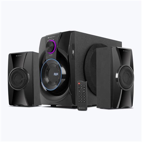 Zebronics Basso 100 2.1ch Speaker - 60W, LED, Wall Mount