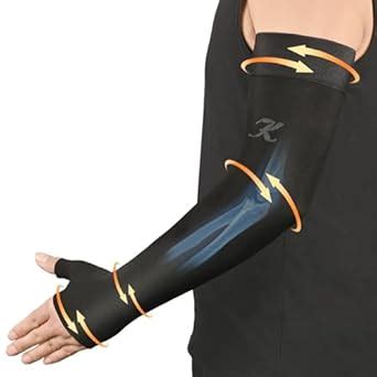 KEKING Lymphedema Compression Arm Sleeve with Gauntlet for Women Men ...