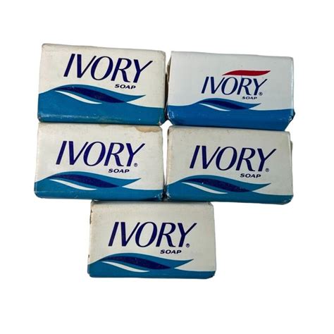 Lot 5 Vintage Hotel Motel Travel Mini Sized Ivory Soap Bath Body Bars U ...