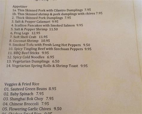 CONFUCIUS CHINESE CUISINE, Rehoboth Beach - Menu, Prices & Restaurant ...