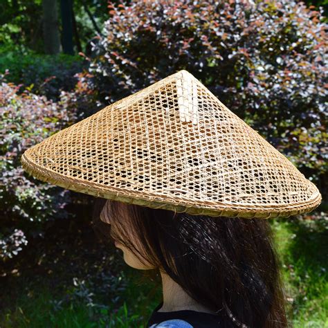 Rice Paddy Hat Portrait Of A Woman Working In The Rice Fields Of