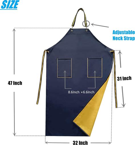 Amazon.com: Rubber Aprons Waterproof with Pockets for Dishwashing ...