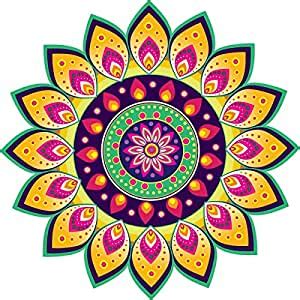 Buy Gadgets WRAP Rangoli Floor Sticker & Decal (Size -40 cm x 40 cm ...
