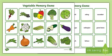Vegetable Memory Game