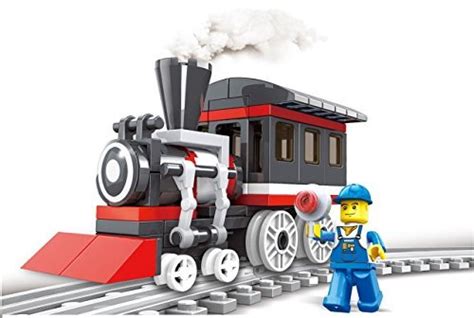 Little Builder Classic Train 90 Pcs Building Blocks Steam Locomotive ...