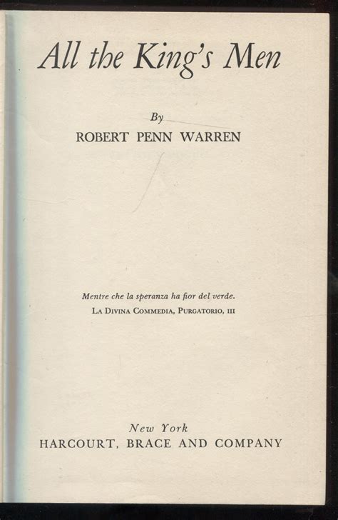 All the King's Men by Robert Penn Warren: Very Good Hardcover (1946 ...