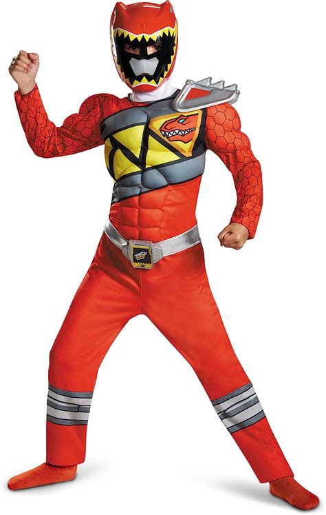 Power Rangers Muscle Costume For Boys Red Dino India | Ubuy