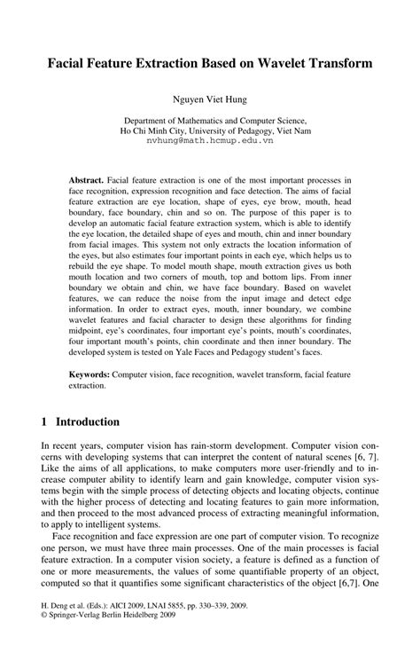 Feature Extraction Using Wavelet Transform 的图像结果