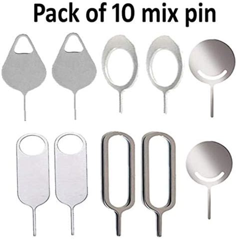 Qwezer (10 Pcs) SIM Card Tray Open Eject Pin Removal Tool Needle Opener ...