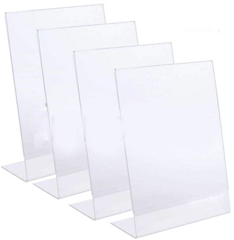SIGNOOGLE Acrylic Portrait Counter Poster Table Top Menu Sign Display ...