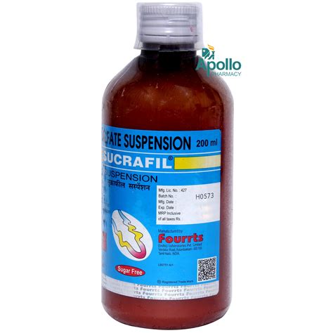 Sucrafil Sugar Free Suspension 200 ml Price, Uses, Side Effects ...