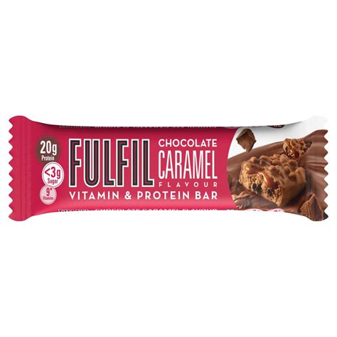 FULFIL Chocolate Caramel Vitamin & Protein Bar 55g | British Online