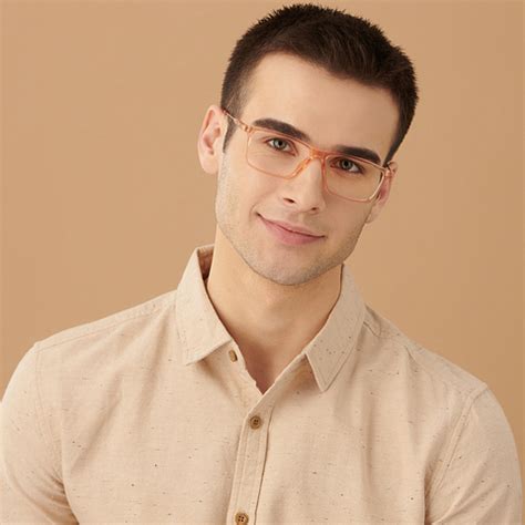 Buy Brown Transparent Silver Full Rim Rectangle Lenskart Air Online Air ...