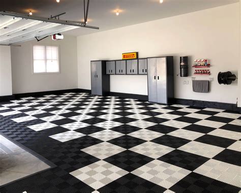 A RaceDeck garage floor looks almost as good as the vintage cars