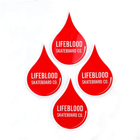 Blood Drop Logo Decal - Medium - Lifeblood Skateboards
