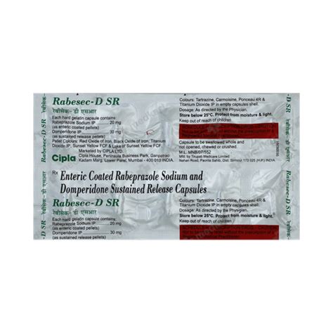 RABESEC DSR CAPSULE 10'S, Price, Composition & Generic Alternatives ...