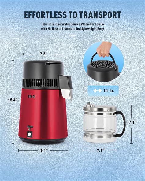 CO-Z 1.1 Gallon Water Distiller, 1750W Countertop India | Ubuy