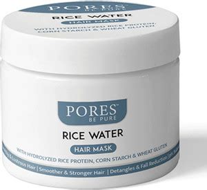 PORES BE PURE Rice Water Hair Mask With Hydrolyzed Rice Protein For ...