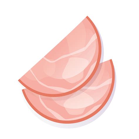Sliced ham isolated illustration 20523116 PNG
