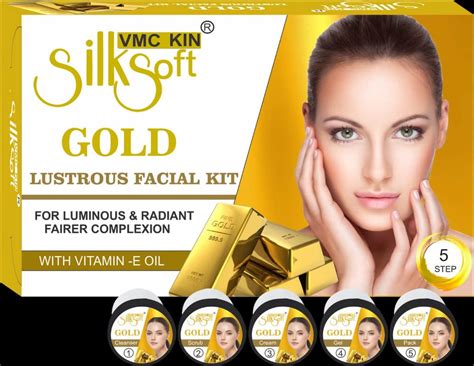 SilkSoft Gold Lustrous Facial Cleanup Kit for Women for Glowing Skin ...