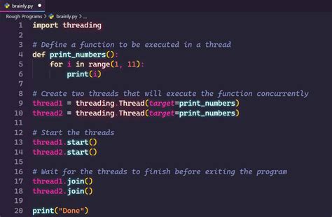write a python program to create a threads. - Brainly.in