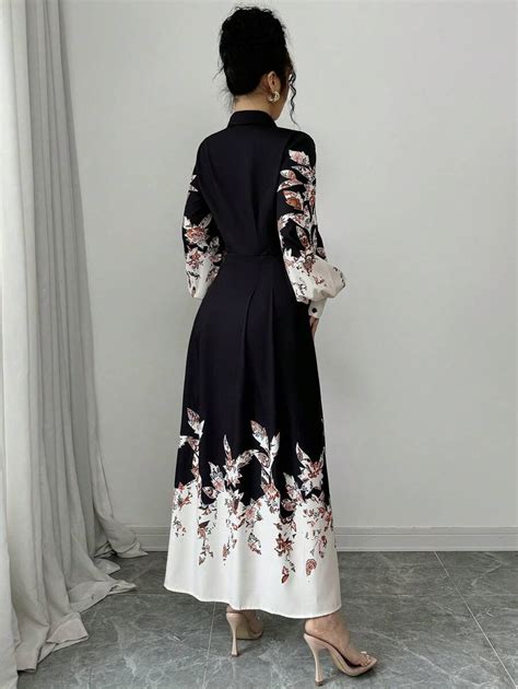 Elenzga Women's 2024 Full Pattern Print Long Dress Maxi Women Outfit ...