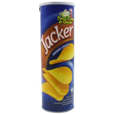 Jacker Potato Crisps - Sour Cream & Onion Flavor, 160 g Jar – Fetch N Buy