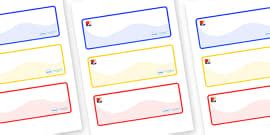 Mondrian Themed Editable Book Labels (teacher made) - Twinkl