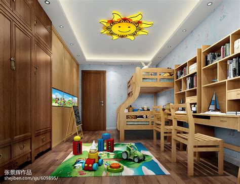 儿童房上下铺木床设计 – 设计本装修效果图