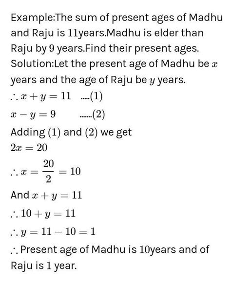 Construct a word problem on simultaneous linear equations in two ...