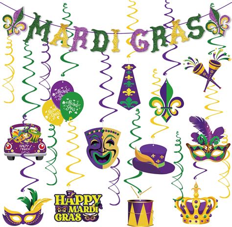 Amazon.com: Mardi Gras Party Decorations Set, Mardi Gras Party Supplies ...