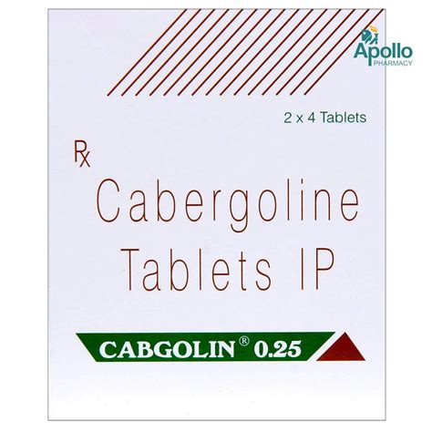 Caberlin 0.25 Tablet 4's Price, Uses, Side Effects, Composition ...