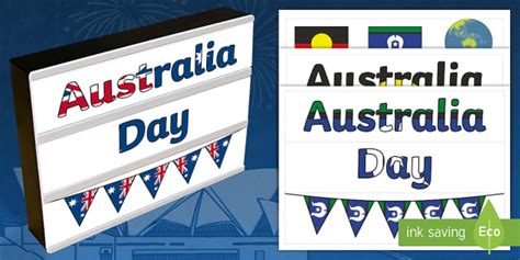 Australia Day Light Box Inserts - EYLF (teacher made)