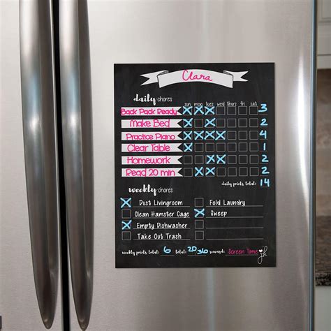 Buy Jennakate -Chore Chart for Kids Teens & Adults -Magnetic Child ...