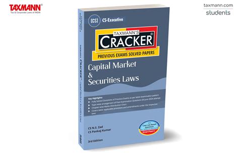 Buy Taxmann's CRACKER for Capital Market & Securities Laws (Paper 5 ...