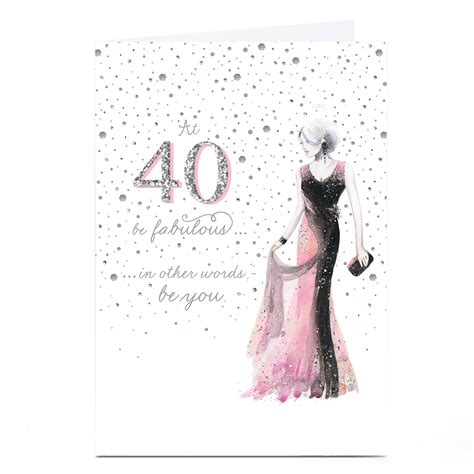 Buy Personalised 40th Birthday Card - Be Fabulous Be You for GBP 1.79 ...