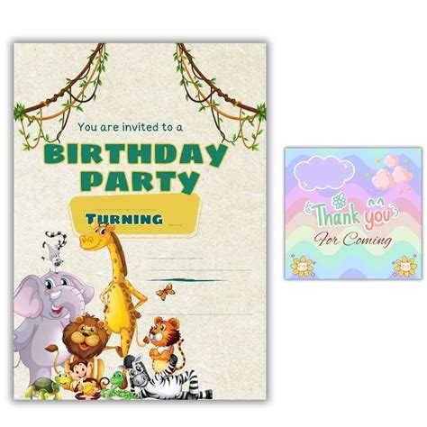 AanyaCentric Girls Boys Birthday Party Invitations with Return Gift ...