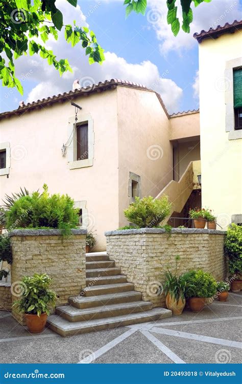 Cozy Spanish Town. Catalonia, Spain Stock Photo - Image of catalunia ...