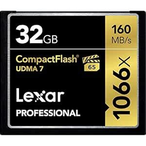 Lexar Professional 1066x 32GB VPG-65 CompactFlash card (Up to 160MB/s ...