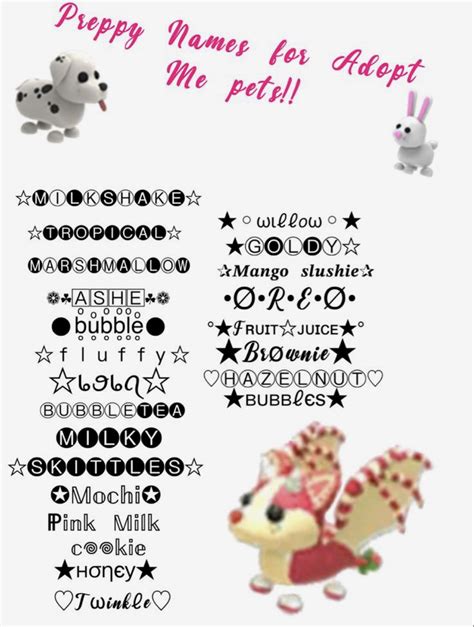 Preppy names for adopt me pets! (Feel free to use) in 2024 | Preppy names, Adoption, Adopt idea