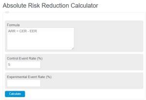 Image result for Absolute Risk Reduction Formula