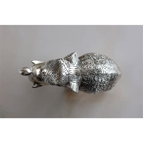 Buy Indian Art Villa Aluminium Elephants With Dark Embosed Silver ...